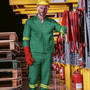 Barron Budget Poly Cotton Conti Suit with Reflective
